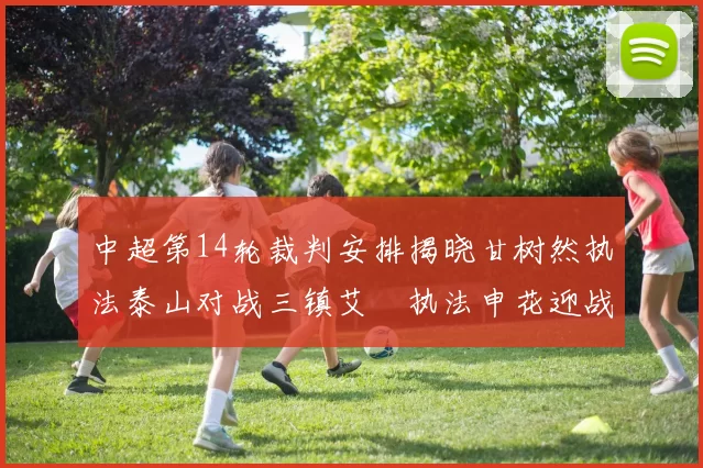 中超第14轮裁判安排揭晓甘树然执法泰山对战三镇艾堃执法申花迎战新鹏城